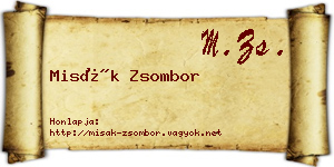 Misák Zsombor névjegykártya