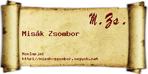 Misák Zsombor névjegykártya